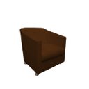 Ver imagem 4 de Kit Namoradeira + 1 Poltrona Decorativa Biane Couro Marrom Pés Cromado Mz Decor