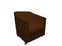 Ver imagem 4 de Kit Namoradeira + 1 Poltrona Decorativa Biane Couro Marrom Pés Cromado Mz Decor