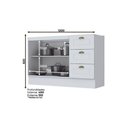 Ver imagem 5 de Cozinha Modulada Completa Americana 5 Peças (2 Armários + 1 Balcão + 1 Paneleiro + 1 Complemento