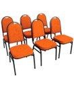 Ver imagem 1 de Kit com 6 Cadeiras para Auditórios Linha Hotel Laranja