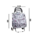 Ver imagem 5 de CARRINHO DE CARGA FEIRA COMPRAS IMPERMEAVEL DOBRAVEL COM RODINHA SUPERMERCADO 30KG SACOLA ECOLOGICA
