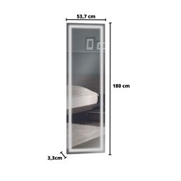 Quadro Espelho Lyon Jateado Iluminado com Led Mavaular Quadro espelho Lyon ou Paris - 3