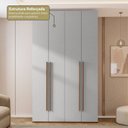 Ver mais imagens de Guarda-Roupa 4 Portas 3 Gavetas Brasil Freijó com Cinza Yescasa