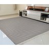 Tapete Rustico para Sala e Quarto 100% Algodão xadrez Cinza / Cru / Preto - 1