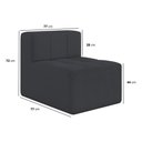 Ver imagem 3 de Sofá Modulado 1 Lugar 77cm Espuma D33 Multimóveis Cr45350 Grafite