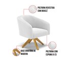 Ver imagem 7 de Kit 1 Sofá Namoradeira e 1 Poltrona Stella Bouclê Base de Madeira MA30 - D'Rossi Off White