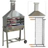 Churrasqueira Inox para Espetinho com Rodas Tipo Carrinho de Churrasco com 1 Metro Tres Altura do Ca - 1