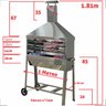 Churrasqueira Inox para Espetinho com Rodas Tipo Carrinho de Churrasco com 1 Metro Tres Altura do Ca - 5