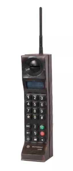 Miniatura Telefone Motorola 3200 Black Com Cofre, Cor: ÚNICO, Tamanho: ÚNICO - 1
