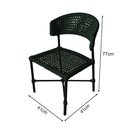 Ver imagem 4 de Cadeira Hortz Corda Náutica Base em Alumínio Premium Preto/verde Musgo