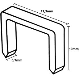 Grampos 10mm Tipo Reto para Grampeador de Pressão com 1000 Un | Fertak - 6