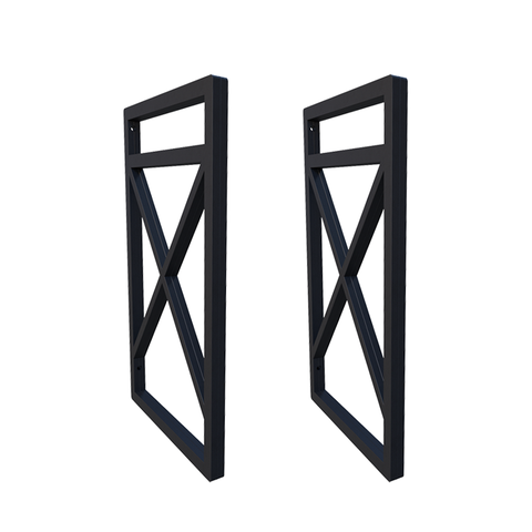Suportes para prateleiras X estilo industrial 2uni.