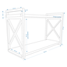 Suportes para prateleiras X estilo industrial 2uni. - 4
