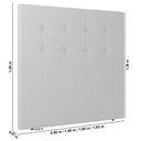 Ver imagem 3 de Cabeceira Cama Box Casal Luana 140cm Sintético Branco - Abmaza