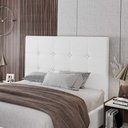 Ver imagem 7 de Cabeceira Cama Box Casal Luana 140cm Sintético Branco - Abmaza