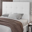 Ver imagem 1 de Cabeceira Cama Box Casal Luana 140cm Sintético Branco - Abmaza