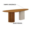 Ver imagem 4 de Conjunto Sala de Jantar Mesa Orgânica 200cm 6 Cadeiras Belle sem Tampo Vidro Cinamomo/Off White/Sint