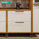 Ver imagem 6 de Balcão de Cozinha com 1 Porta e 1 Gavetão e Tampo 100% Mdf Syrah Rio Doce Amendoa-branco