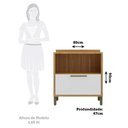 Ver imagem 5 de Balcão de Cozinha com 1 Porta e 1 Gavetão e Tampo 100% Mdf Syrah Rio Doce Amendoa-branco