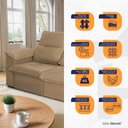 Ver imagem 4 de Sofá Retrátil Reclinável America 2,00m Suede