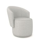 Ver imagem 6 de Poltrona Decorativa Orgânica Fixa para Sala Kit 2 Malu Linho Cinza M11 - D’Rossi