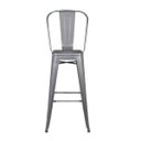 Ver imagem 2 de Banqueta Alta com Encosto Iron Industrial Cinza