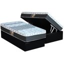 Ver imagem 1 de Cama Box Baú Solteiro: Colchão Molas Bonnel Castor System Class One Face + Base CRC Courano Black(
