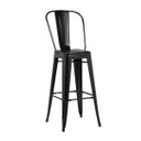 Ver imagem 3 de Banqueta Alta com Encosto Iron Industrial Preto