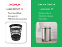 Ver imagem 3 de Lixeira Inox 3L com Pedal e Cesto Interno Banheiro e Cozinha