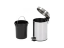 Ver imagem 1 de Lixeira Inox 3L com Pedal e Cesto Interno Banheiro e Cozinha