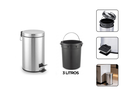 Ver imagem 6 de Lixeira Inox 3L com Pedal e Cesto Interno Banheiro e Cozinha