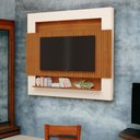 Ver imagem 1 de Painel para TV Riviera 75 Polegadas 217cm MDF Ripado Freijó e Off White Luapa Móveis