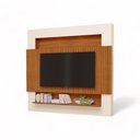 Ver imagem 2 de Painel para TV Riviera 75 Polegadas 217cm MDF Ripado Freijó e Off White Luapa Móveis