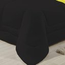 Ver imagem 2 de Edredom Dupla Face 100% Algodão Malha Solteiro Gran Moratta 01 Peça - Preto- Amarelo
