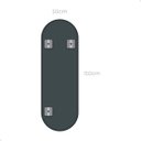 Ver imagem 3 de Espelho Pílula Decorativo Orgânico Oval Moderno 150x50 Caramelo