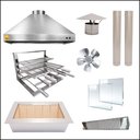 Ver imagem 1 de Kit de Churrasqueiras Gourmet M Inox 304 Completa com Exaustor - Soberano Grill