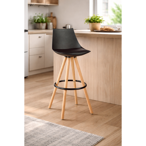 Banqueta Alta com Encosto Polipropileno Lorena