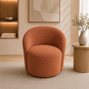 Ver imagem 1 de Poltrona Decorativa Yara Base Giratória Boucle Sala Estar Quarto Recepção Confortável