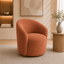 Ver imagem 4 de Poltrona Decorativa Yara Base Giratória Boucle Sala Estar Quarto Recepção Confortável