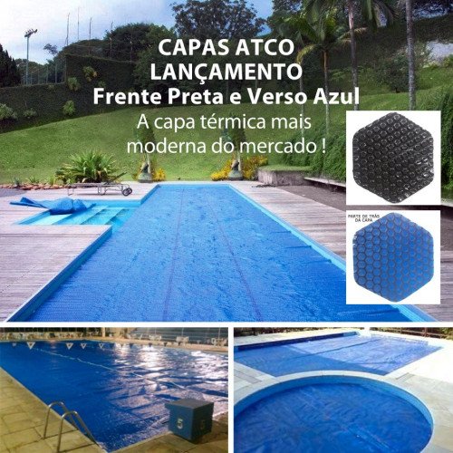 Capa Térmica Para Piscina Aquecida 4.5x2.5 Metros 300 Micras Original Atco Advanced Blackout - 4
