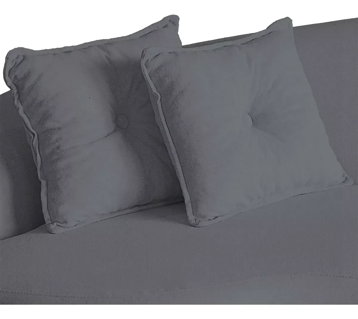 Sofá Feijão Curvo Pequeno 2 Lugares Moderno Forma Orgânica Bouclé Cinza - 6