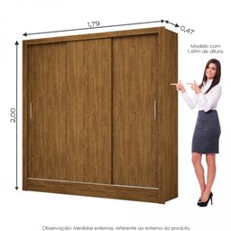 Guarda Roupa Dubai 3 Portas 3 Gavetas Carioca Móveis - 7