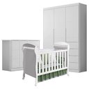 Ver imagem 1 de Quarto de Bebê Eloá com Berço Americano Danny Branco Acetinado – Phoenix Baby