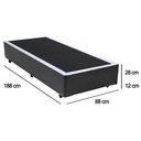 Ver imagem 5 de Cama Box Solteiro Sintético Sereneprime Cinza 88x188x40