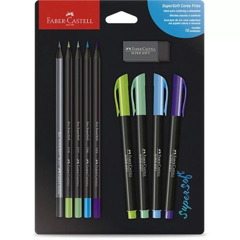 Kit Lettering Supersoft Cores Frias - Faber Castell Faber-castell