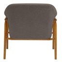 Ver imagem 3 de Kit 02 Poltronas Luna Base Madeira Bouclé Marrom - Nexta Casa