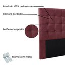 Ver imagem 3 de Cabeceira Cama Box Queen 160 Cm Verona Veludo S04 - D'Rossi