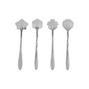 Ver imagem 1 de Conjunto 4 Colheres de Chá de Aço Inox Flores Prata - Wolff