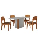 Ver imagem 2 de Mesa de Jantar Isadora 120cm Tampo Mdf Vidro com 4 Cadeiras Copper