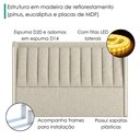 Ver imagem 5 de Cabeceira Queen 160 cm Lumina LED com Frame Linho Sl 71 Peer